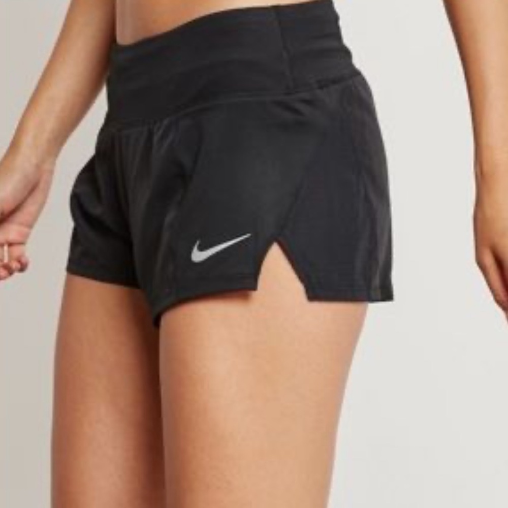 Nike Swoosh Black Super Short Running Shorts S. Drifit lined. Excellent conditio